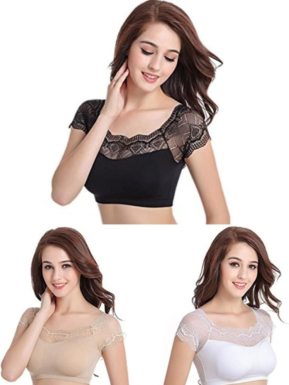 Lace Bralette Tank Top - Wireless Bra for Women & Teens, Comfortable & Stylish